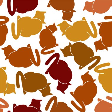 Kedi sırtı pürüzsüz. Hayvan Silueti arkaplanı