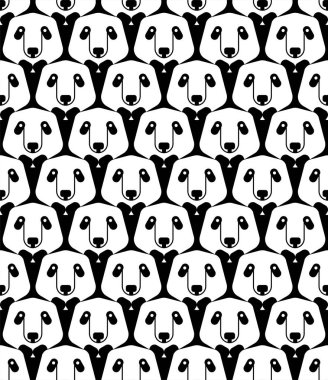 Pandanın siyah ve beyaz desenleri kusursuz. Pandalar arka plan