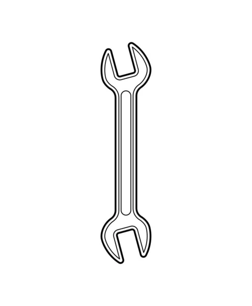 Wrench被隔离了修理工具的符号 矢量说明 — 图库矢量图片