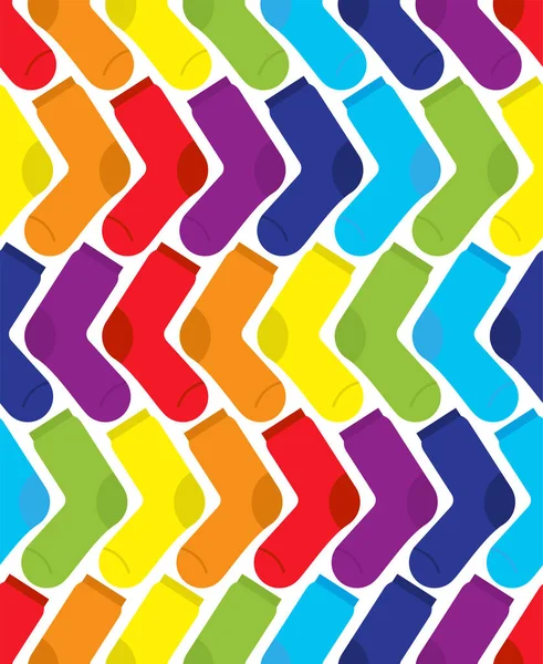 Rainbow Chaussettes Modèle Sans Couture Lgbt Communauté Drapeau Fond — Image vectorielle