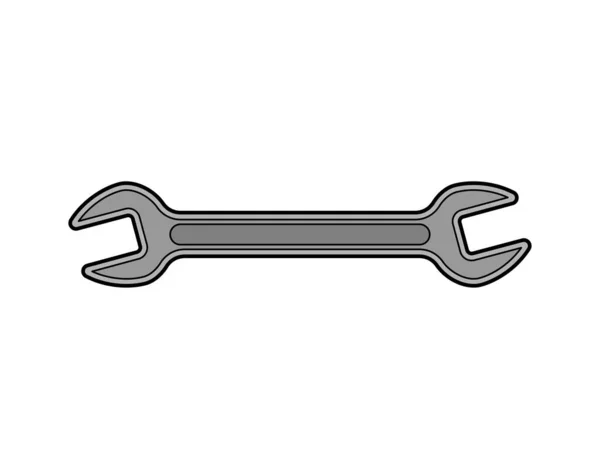 Ключ Изолирован Символ Repair Tool Векторная Иллюстрация — стоковый вектор