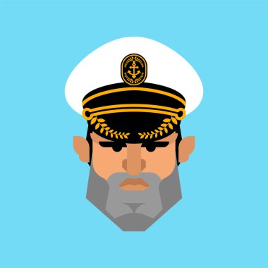 Kaptanın şapkası. Deniz Kaptanı Vektör illüstrasyonu