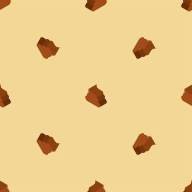 Shit isometric style pattern seamless . Poop background Vector.