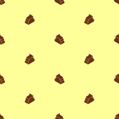 Shit isometric style pattern seamless . Poop background Vector.