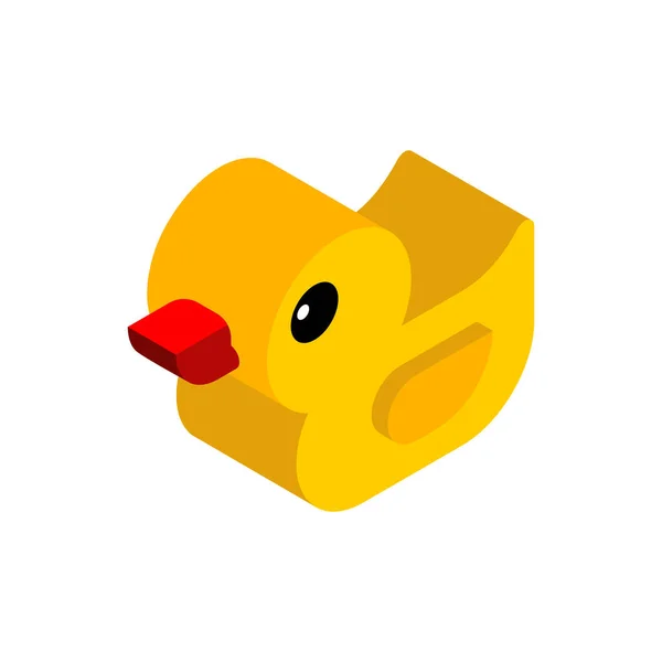 Rubber Duck Isometric Style Icon Vector Illustration — Stock Vector