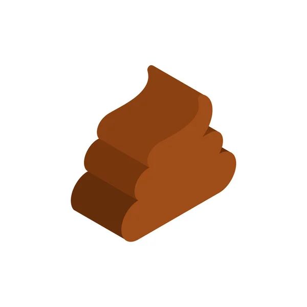 Shit Isometric Style Poop Vector Illustration — Stock Vector