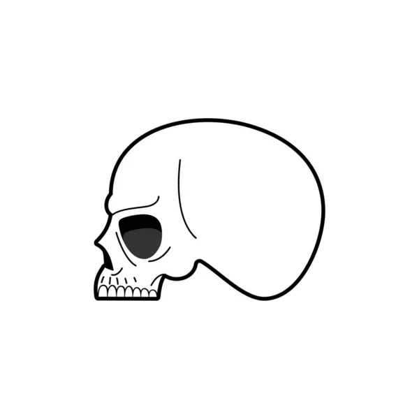 頭蓋骨は隔離 頭蓋骨ベクターイラスト — ストックベクタ