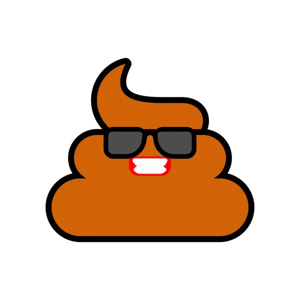 Cool Shit Poop Sunglasses Vector Illustration — Stockvector