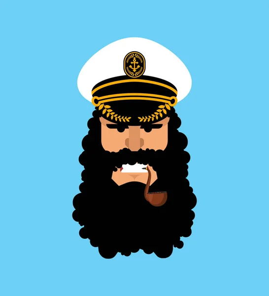 Καπετάνιος Σωλήνα Θαλασσόλυκος Εικονογράφηση Διανύσματος — Διανυσματικό Αρχείο