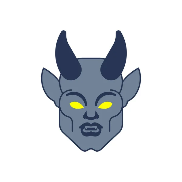 ガルゴイルの顔は隔離された 頭石の悪魔のキャラクター モンスター 幻想的な建築物 — ストックベクタ