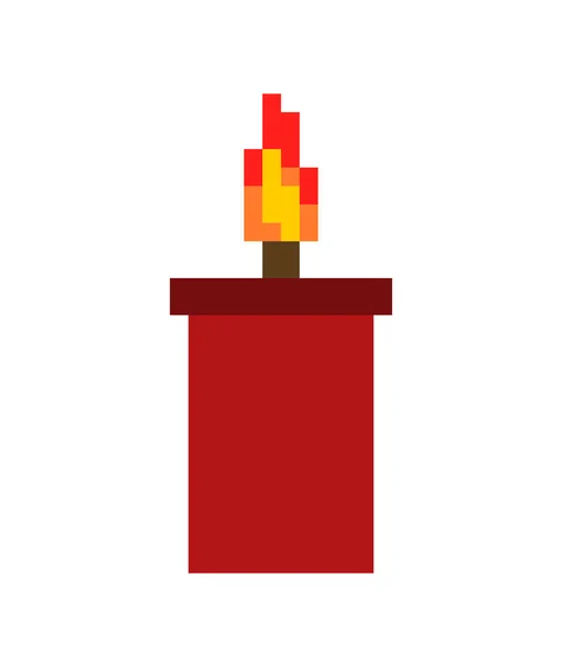 Arte Pixel Vela Mágica Vermelha Bit Pixelated Ilustração Vetorial —  Vetores de Stock