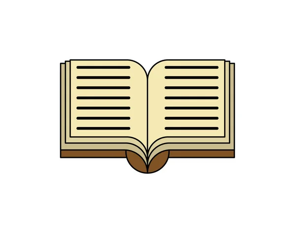 Apri Libro Segno Lineare Icona Simbolo Del Libro Illatio Vettoriale — Vettoriale Stock