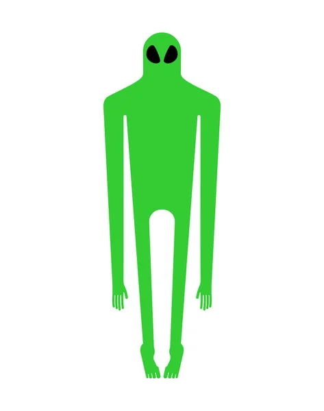 Uzaylı Izole Edildi Uzaylılar Yeşil Uzun Adamlar Vektör Illüstrasyonu — Stok Vektör