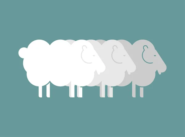 Moutons Isolés Signe Agneau Symbole Illustration Vectorielle — Image vectorielle
