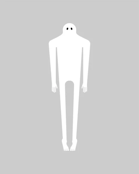 Geestman Geïsoleerd Een Menselijk Spook Spook Vector Illustratie — Stockvector