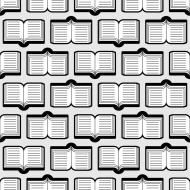 Açık kitap şablonu kusursuz. Kitap Arkaplanı. Vektör dokusu