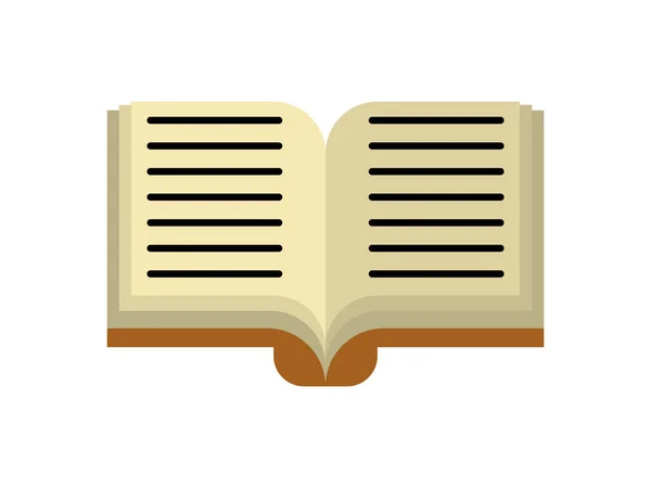 Open Book Pixel Art Bit Simbolo Del Libro Pixelated Illustrazione — Vettoriale Stock