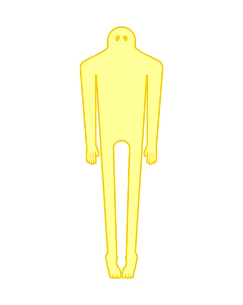 Uomo Fantasma Isolato Fantasma Umano Spook Illustrazione Vettoriale — Vettoriale Stock