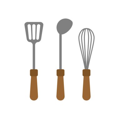 Mutfak aksesuarları, kepçe ve spatula. Düzelt