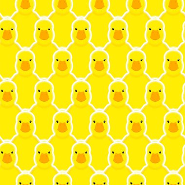 Ördek deseni kusursuz. Küçük ördek arka planı. Bebek kumaşı süsü.