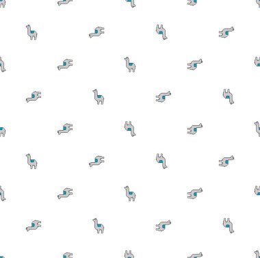 Lama alpaka piksel resim deseni 8 bit arkaplan