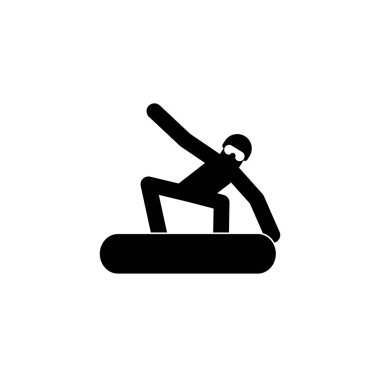 Snowboardcu işareti. Snowboard ikonu. Vektör illüstrasyonu
