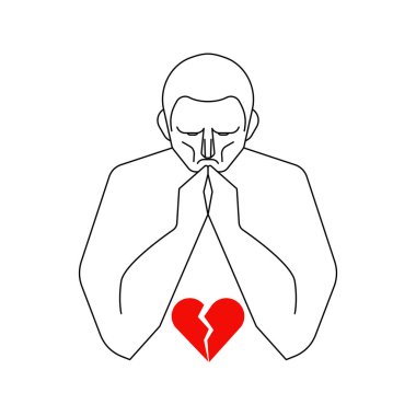 Adam kırık bir kalbin önünde dua eder. Aşktan önce erkek duası