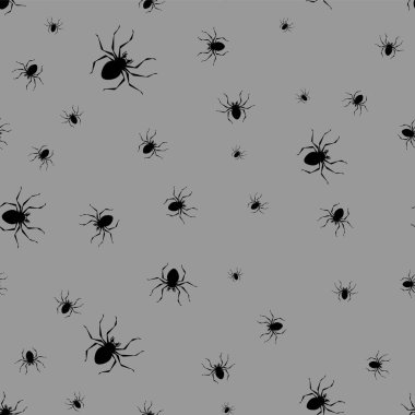 Örümcek deseni kusursuz. Zehirli, tehlikeli böcek geçmişi. Vektör dokusu