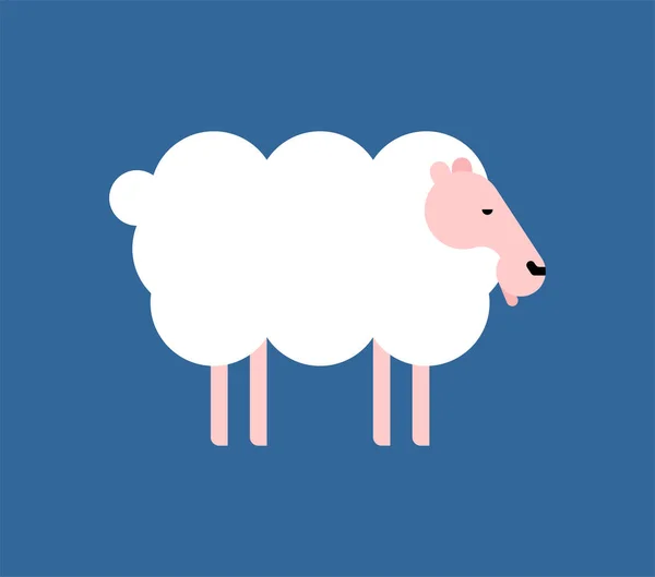 Schafe Isoliert Lamm Zeichen Symbol Vector Illustratio — Stockvektor
