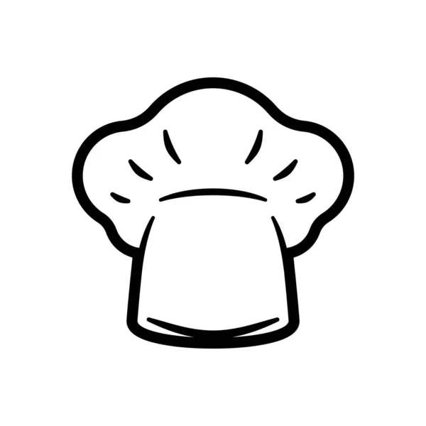 Sombrero Chef Aislado Gorra Cocina Ilustración Del Vector — Archivo Imágenes Vectoriales