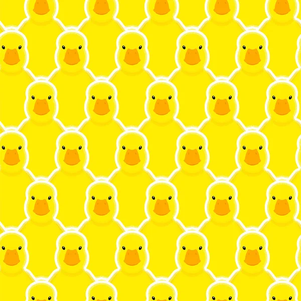 鸭鸭模式无缝 小鸭背景 婴儿用品装饰品 — 图库矢量图片