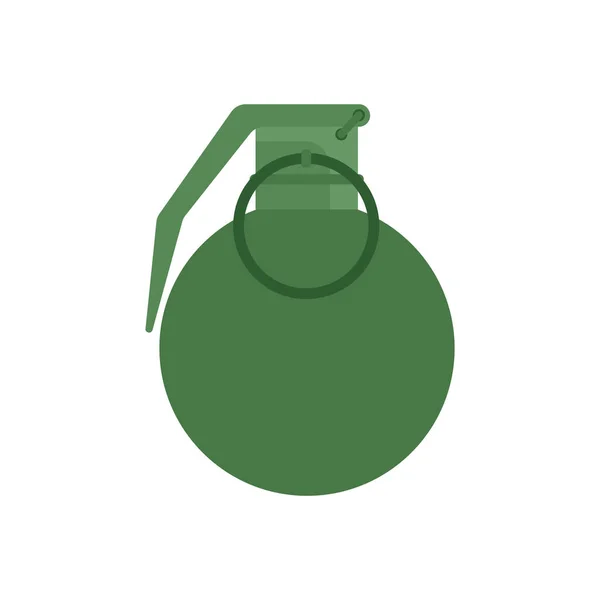 緑の軍用手榴弾 爆発物だ ベクターイラスト — ストックベクタ
