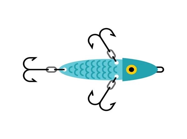 旋转钓具 矢量图解 用于捕鱼的附件 — 图库矢量图片