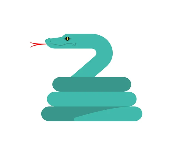 Змія Згорнута Ізольовано Змій Значок Значка Векторні Ілюстрації — стоковий вектор