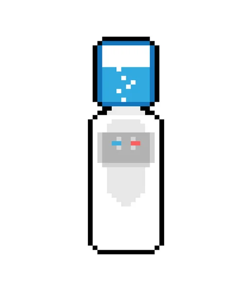 Office Water Cooler Pixel Art Bit Vector Illustration — Stock Vector