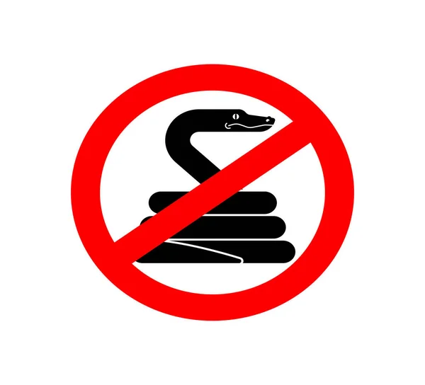 蛇を止めなさい 蛇を追放しろ 赤の禁止道路のSig — ストックベクタ