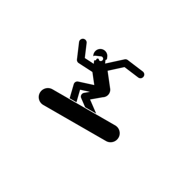Symbol Snowboardisty Ikona Snowboardingu Vektorová Ilustrace — Stockový vektor