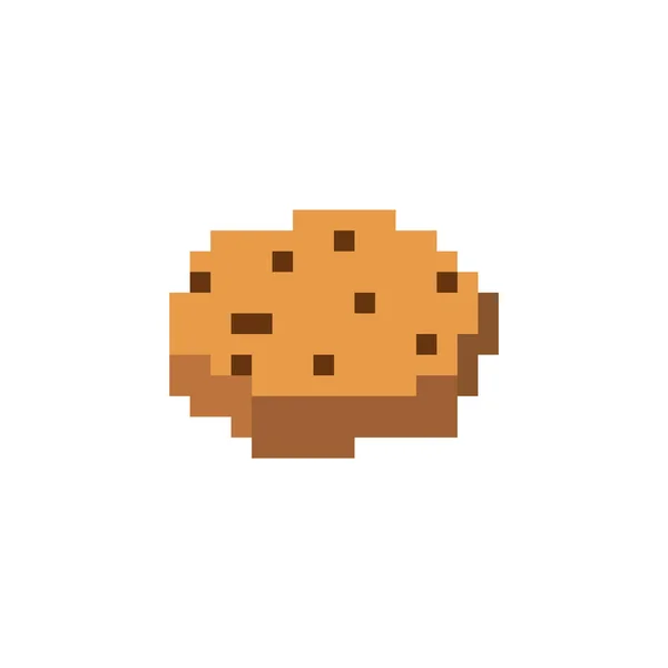Cookies Pixel Art Comida Bits Ilustración Vectorial — Archivo Imágenes Vectoriales