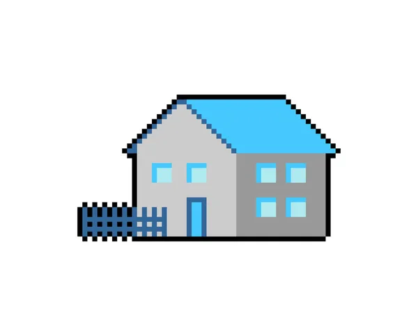 Farm Pixel Art Icon Ranch Bit Pixelovaná Vektorová Ilustrace — Stockový vektor