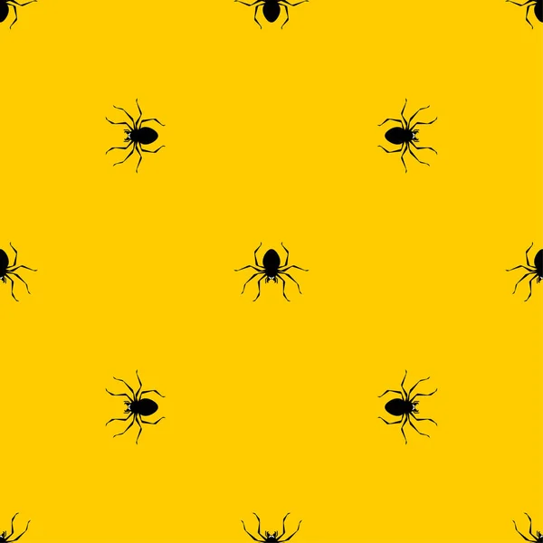 Spider Pattern Seamless Poisonous Dangerous Insect Background Vector Texture — Stock Vector