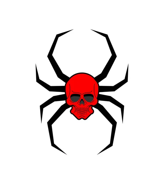 Чорна Вдова Павук Ізольована Отруйний Небезпечний Павук — стоковий вектор