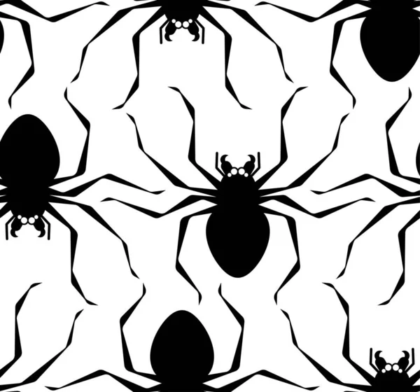 Σχέδιο Αράχνης Χωρίς Ραφή Δηλητηριώδες Επικίνδυνο Υπόβαθρο Εντόμων Διάνυσμα — Διανυσματικό Αρχείο