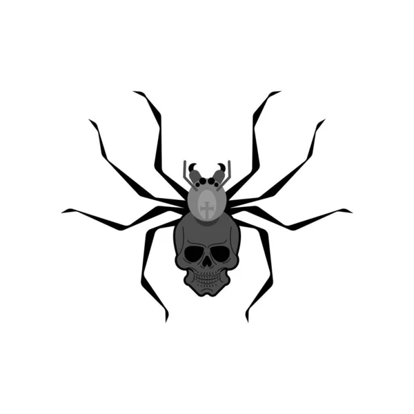 Fekete Özvegy Pók Elkülönítve Mérgező Veszélyes Pók — Stock Vector