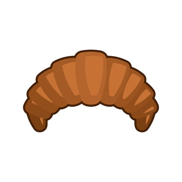 Croissant Elszigetelve Bagel Vektor Illusztráció — Stock Vector
