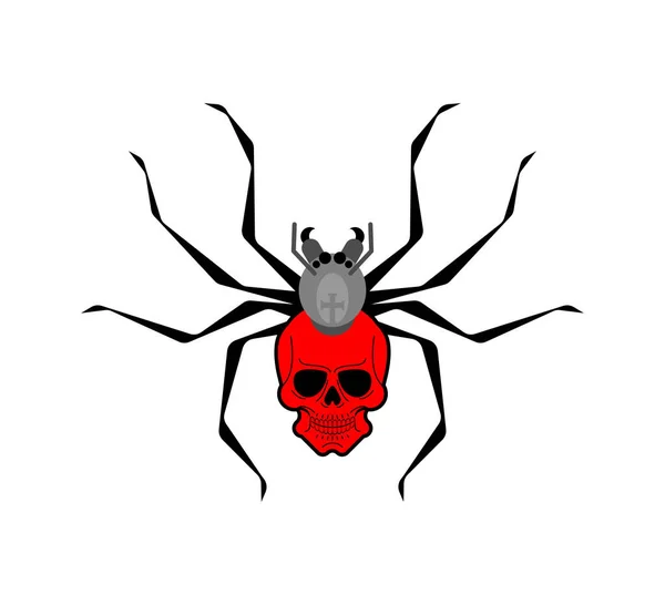 Zwarte Weduwe Spin Geïsoleerd Giftige Gevaarlijke Spin — Stockvector