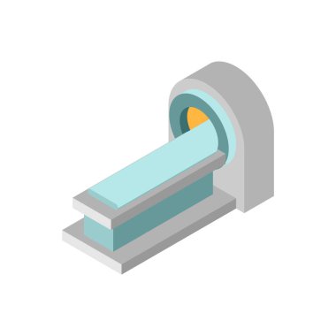 Manyetik Rezonans Görüntüleme. MRI makinesi. Vektör illüstrasyonu