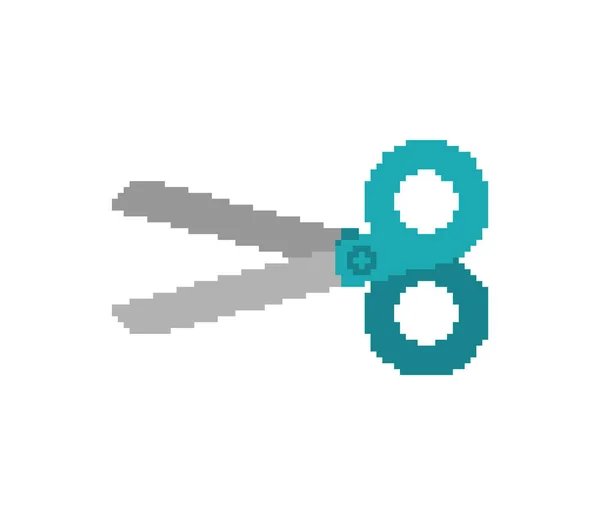 Scissors Pixel Art Isolated Vector Illustration — Stock Vector