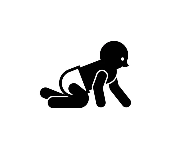 Icono Signo Bebé Símbolo Bebé Ilustración Vectorial — Archivo Imágenes Vectoriales
