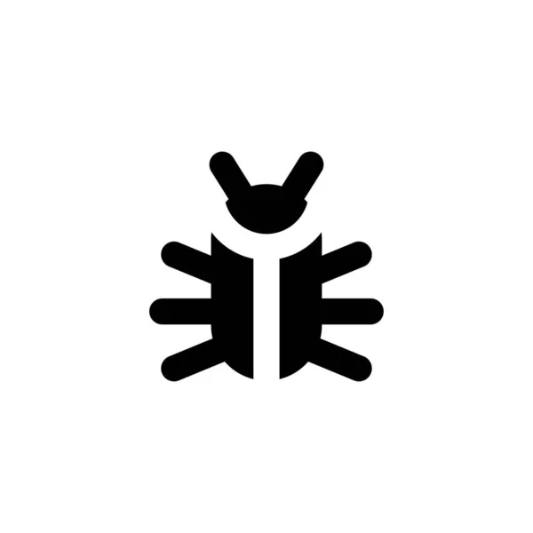 Icône Signe Scarabée Illustration Vectorielle Bug — Image vectorielle