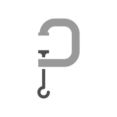 Klemp izole edildi. El aleti izole edildi. Vektör illüstrasyonu